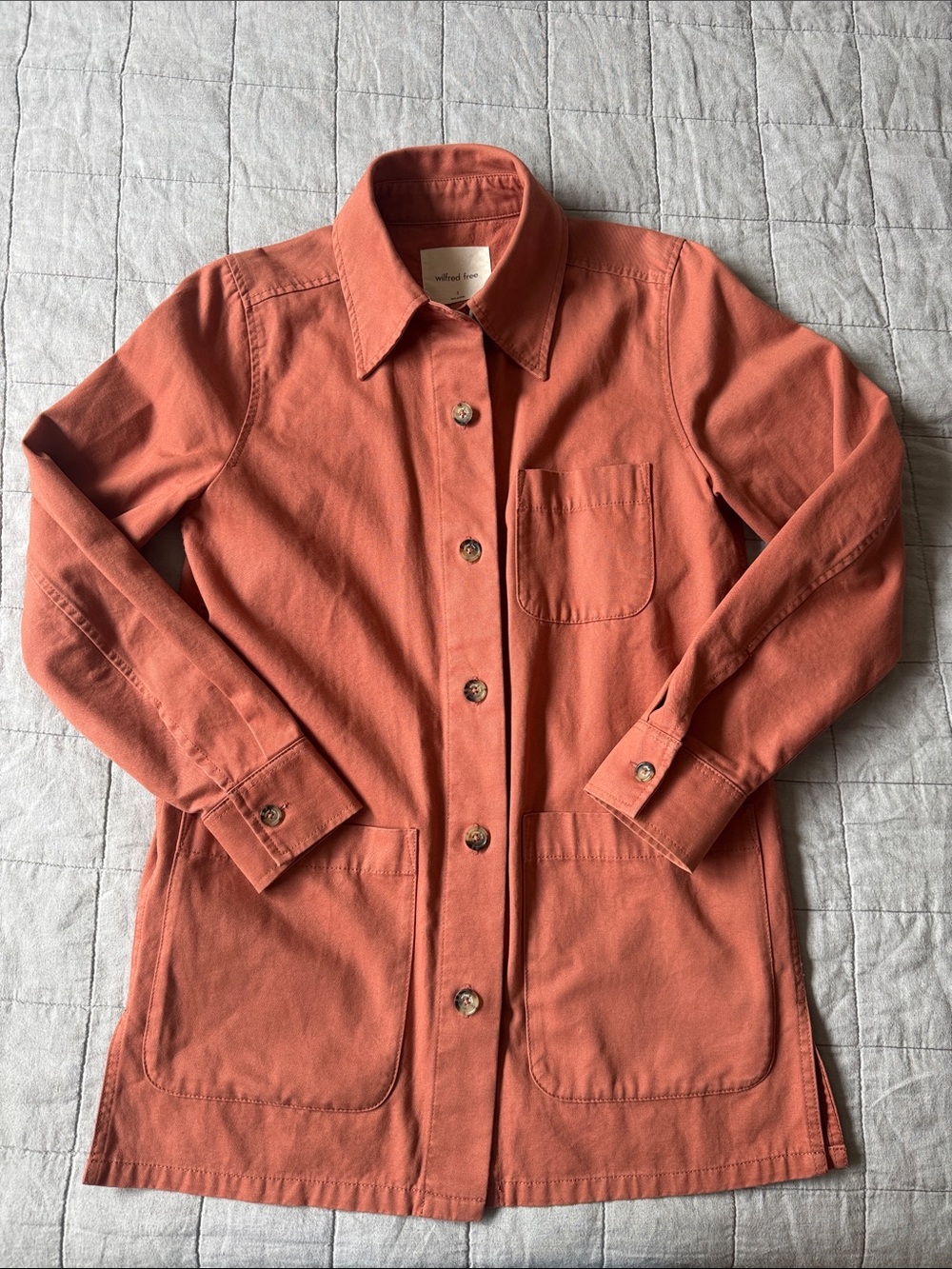 Wilfred Women’s Rust Cotton Shirt Jacket